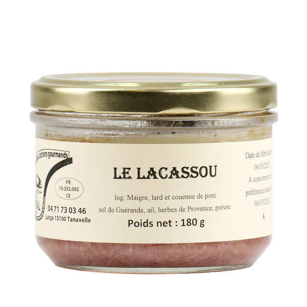 Pâté le lacassou du cantal - 3 verrines de 200g