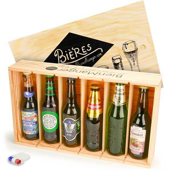 Coffret Bois De 6 Bières Locales De Saint Joseph, Le Havre