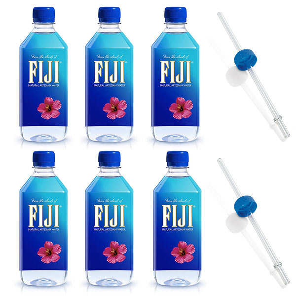 Ultra pure Fiji water 6 bottles + 2 free straws Fiji water