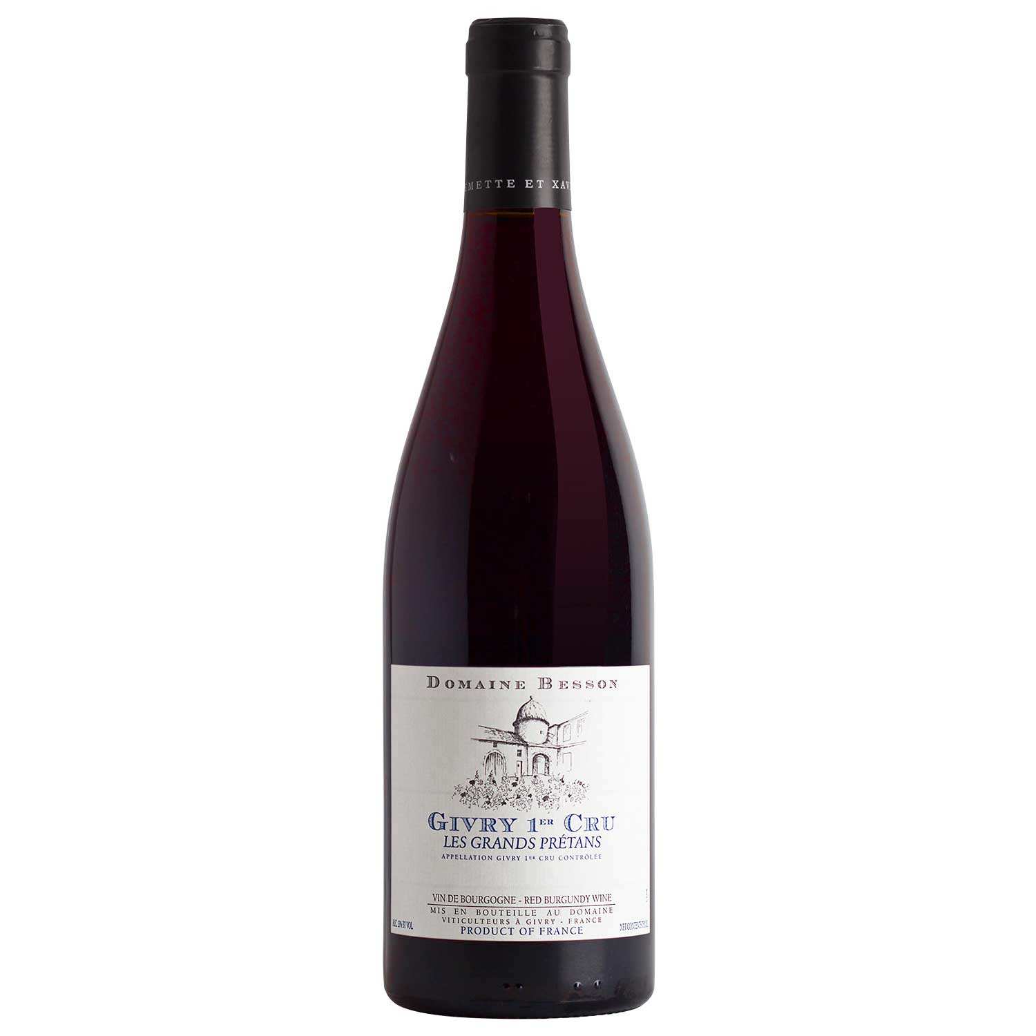 Givry 1er cru AOC "Les Grands-Prétans" vin rouge 100% Pinot Noir - Domaine Besson