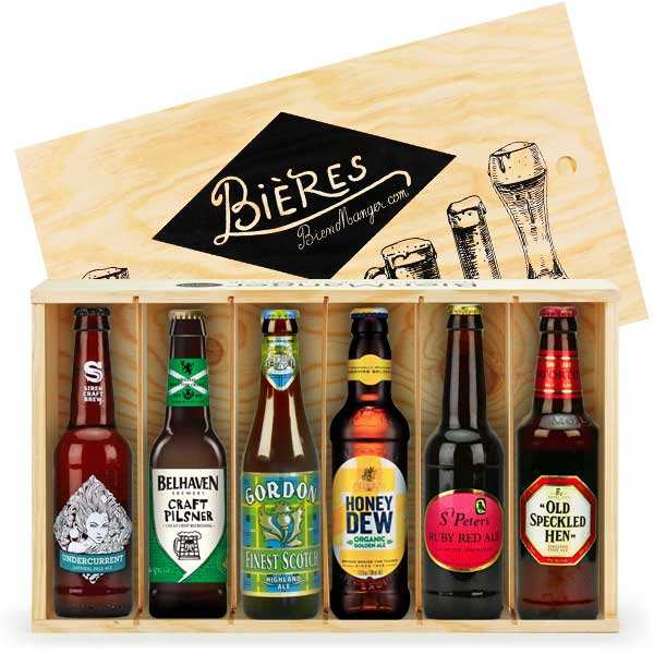 6 Beers from United Kingdom Gift Crate BienManger Paniers Garnis