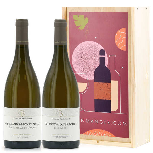 Coffret 2 bourgogne blancs montrachet - coffret 2 bouteilles de 75cl