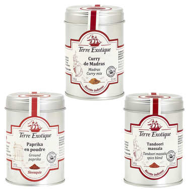 Artisan Spanish smoked paprika, Pimenton from La Vera region. Hot and  Sweet. Set of 2 tins.