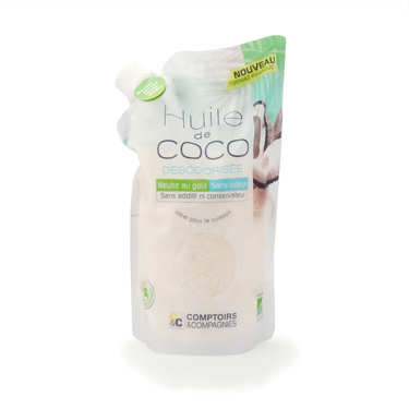 Huile de coco désodorisée bio - doypack Huile de coco désodorisée bio - doypack