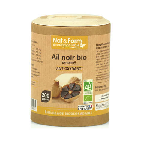Ail noir bio (fermenté) - 200 gélules de 445mg - Nat&Form