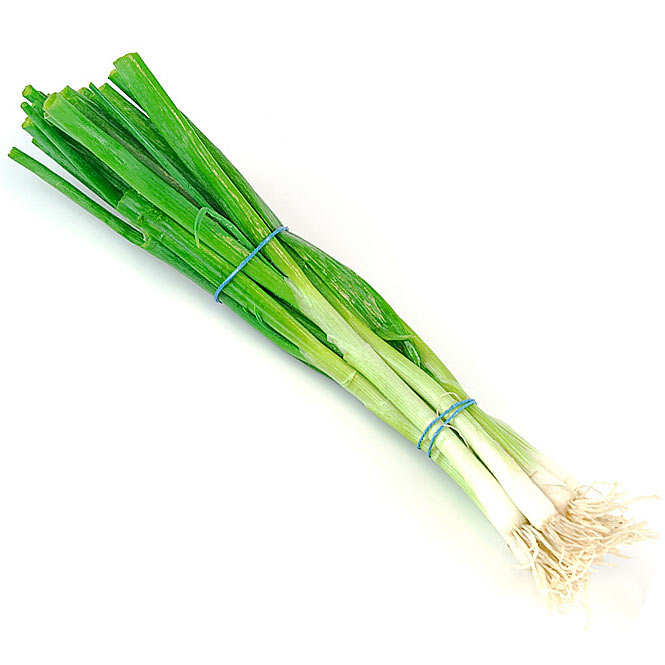 Organic spring onion