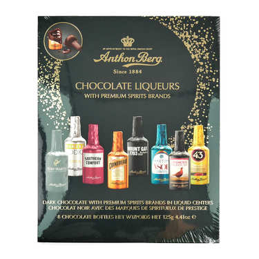 Chocolats noirs fourrés aux liqueurs d'Anthon Berg Chocolats noirs fourrés aux liqueurs d'Anthon Berg