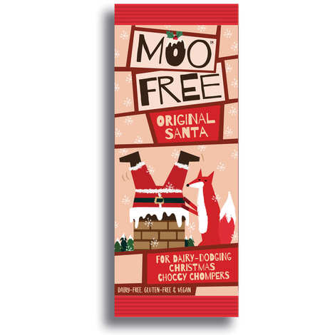 Moo Free Santa Bar With Cereal Balls 30G | Dairy-Free Vegan Chocolate