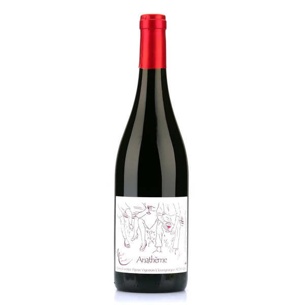 Anathème rouge - vin rouge du languedoc sans sulfite ajouté - bouteille 75cl - 2017