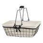 Metal basket with gunmetal finish