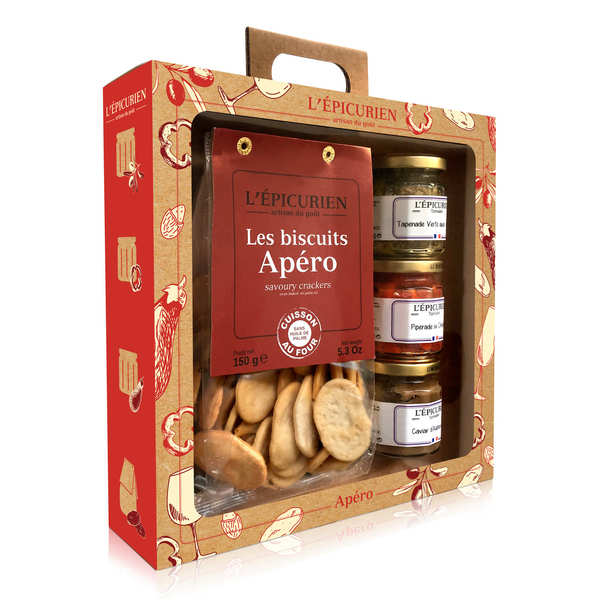 Coffret Apéro - Tartinables et biscuits salés - L'Épicurien