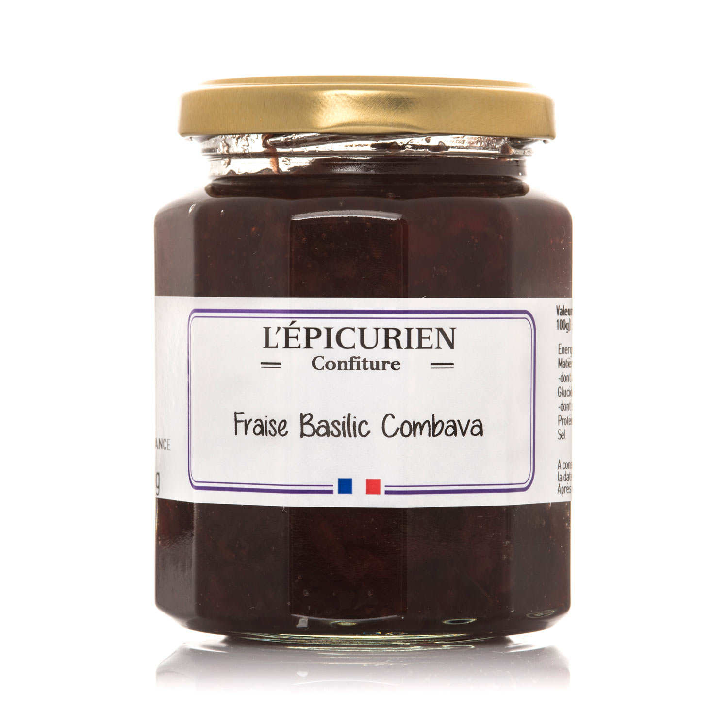 Confiture de fraise basilic et combava L'Épicurien
