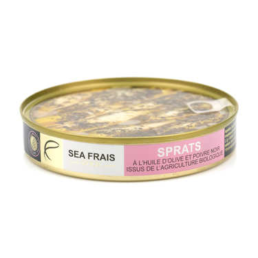 Organic Sprats in Olive Oil with Pepper Organic Sprats in Olive Oil with Pepper