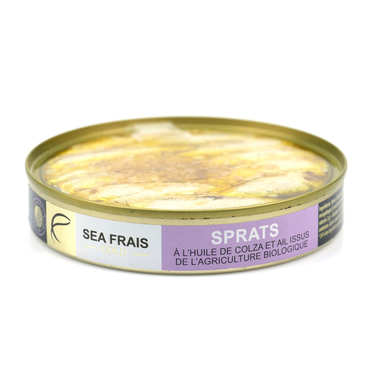 Organic Sprats in Rapeseed Oil with Garlic Organic Sprats in Rapeseed Oil with Garlic