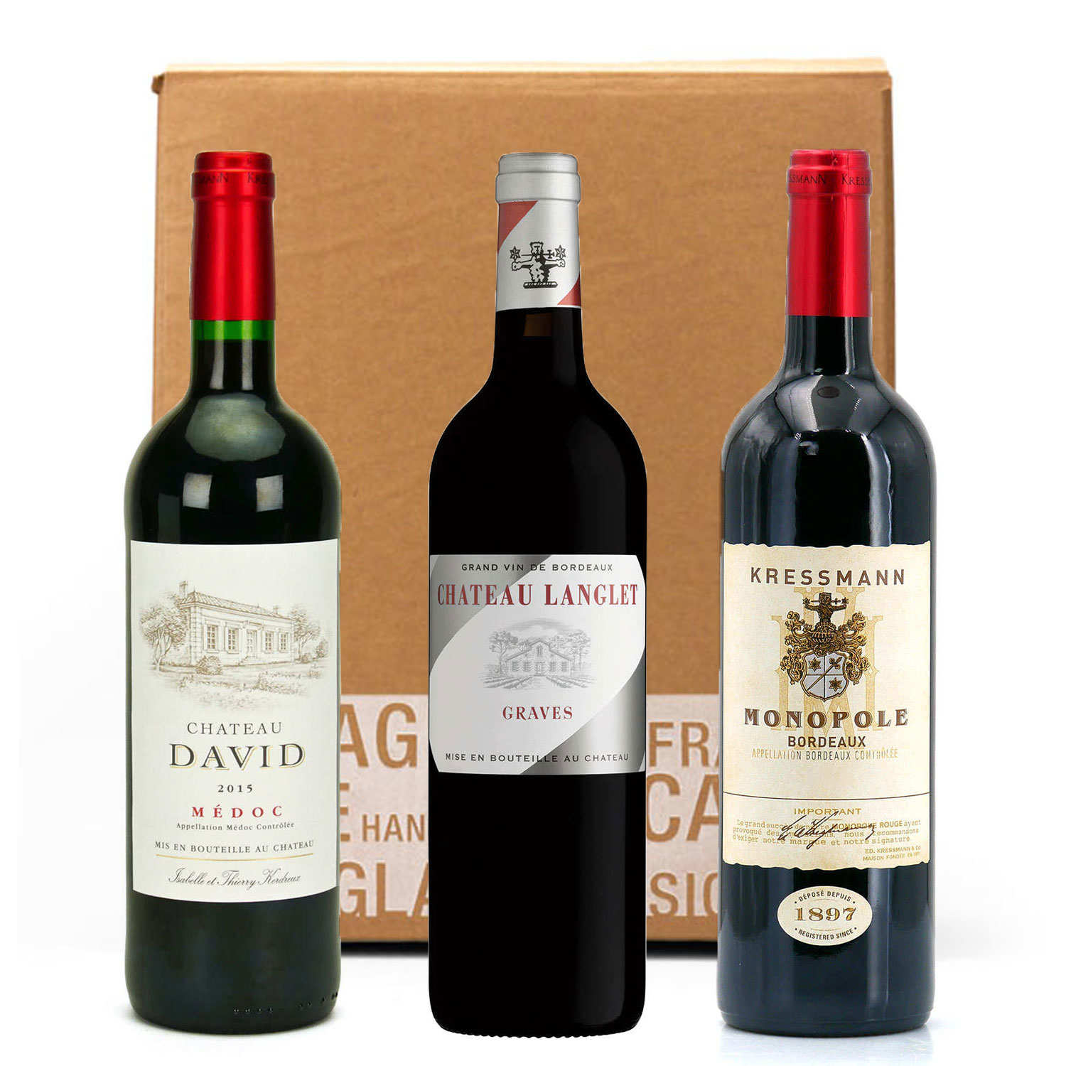 3 Bordeaux Wines Box