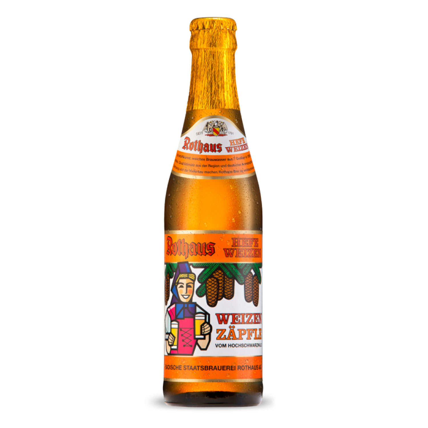 Boisson A Base De Rhum 5 Lettres Rothaus Weizen Heffe - Bière Allemande 5,4% - Rothaus