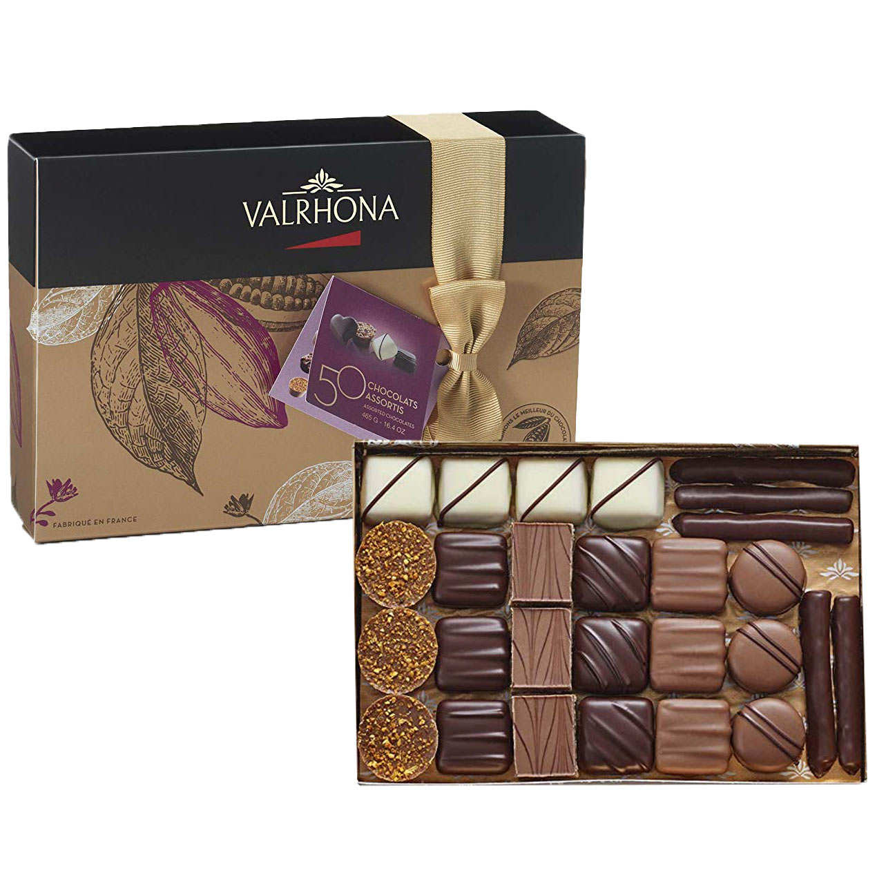 Ballotin assortiment de 50 chocolats - Valrhona - Valrhona