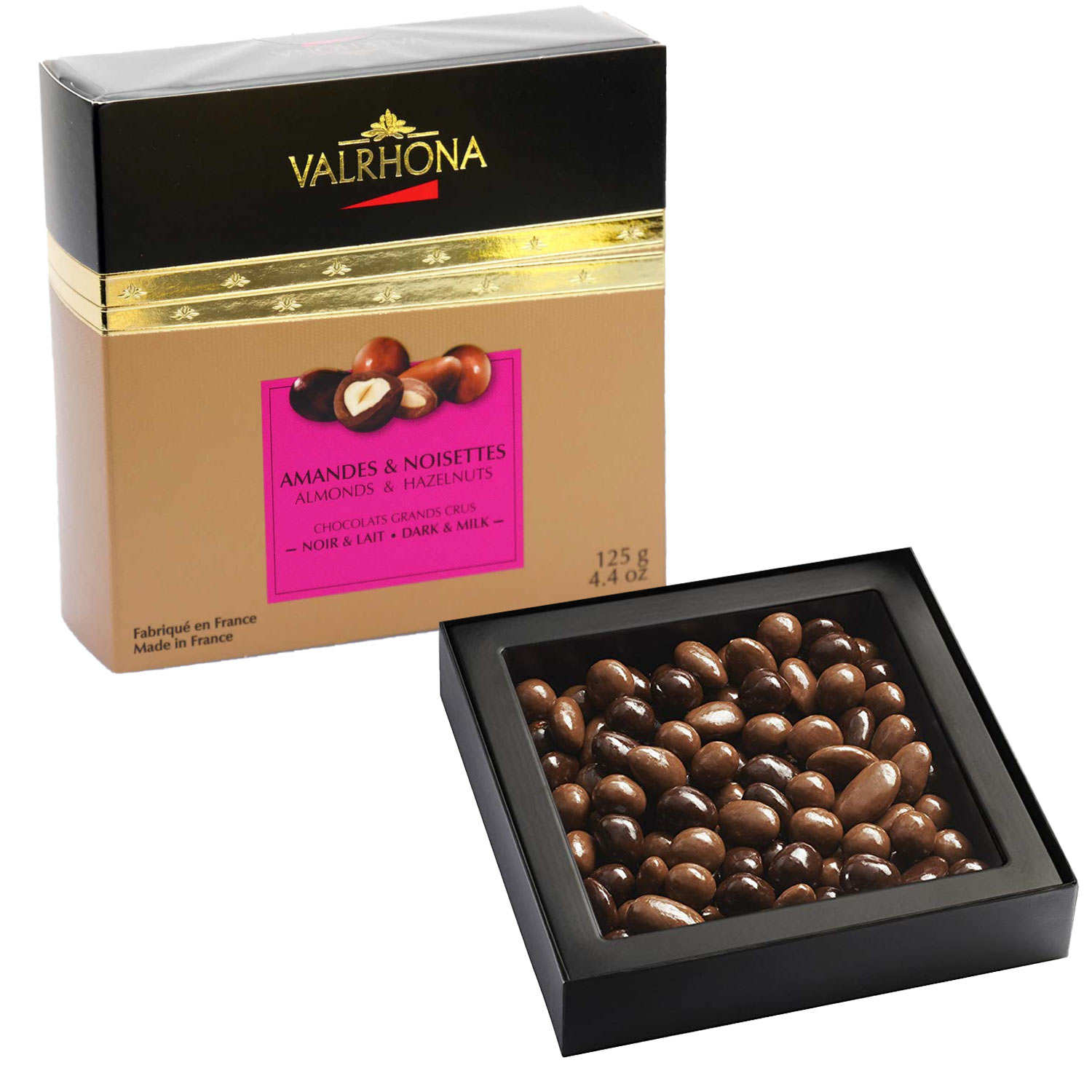 Chocolat Valrhona, amandes, noisettes