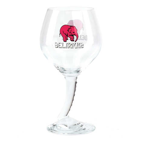 DELIRIUM TREMENS brewery Huyghe pink elephant beer glass bierglas 33 cl MINT 