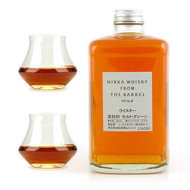 Whisky Nikka from the barrel 51,4% et ses 2 verres de dégustation Whisky Nikka from the barrel 51,4% et ses 2 verres de dégustation