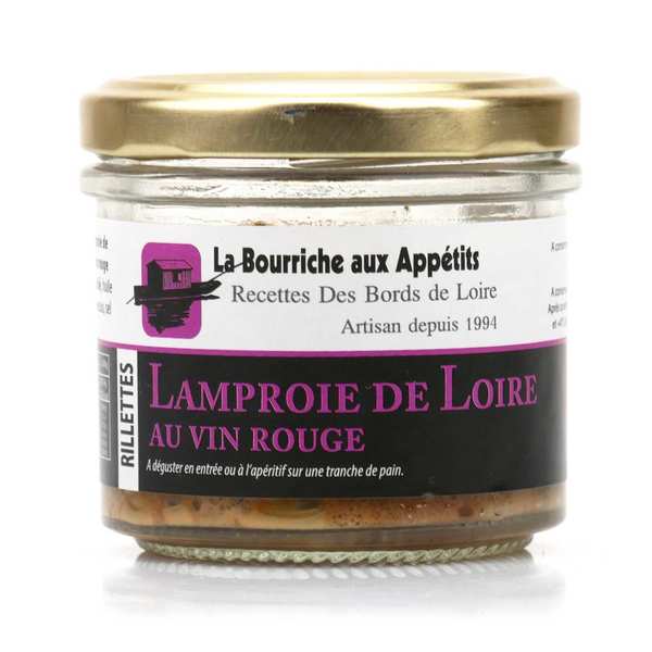 Rillettes de lamproie de loire au vin rouge - bocal 80g