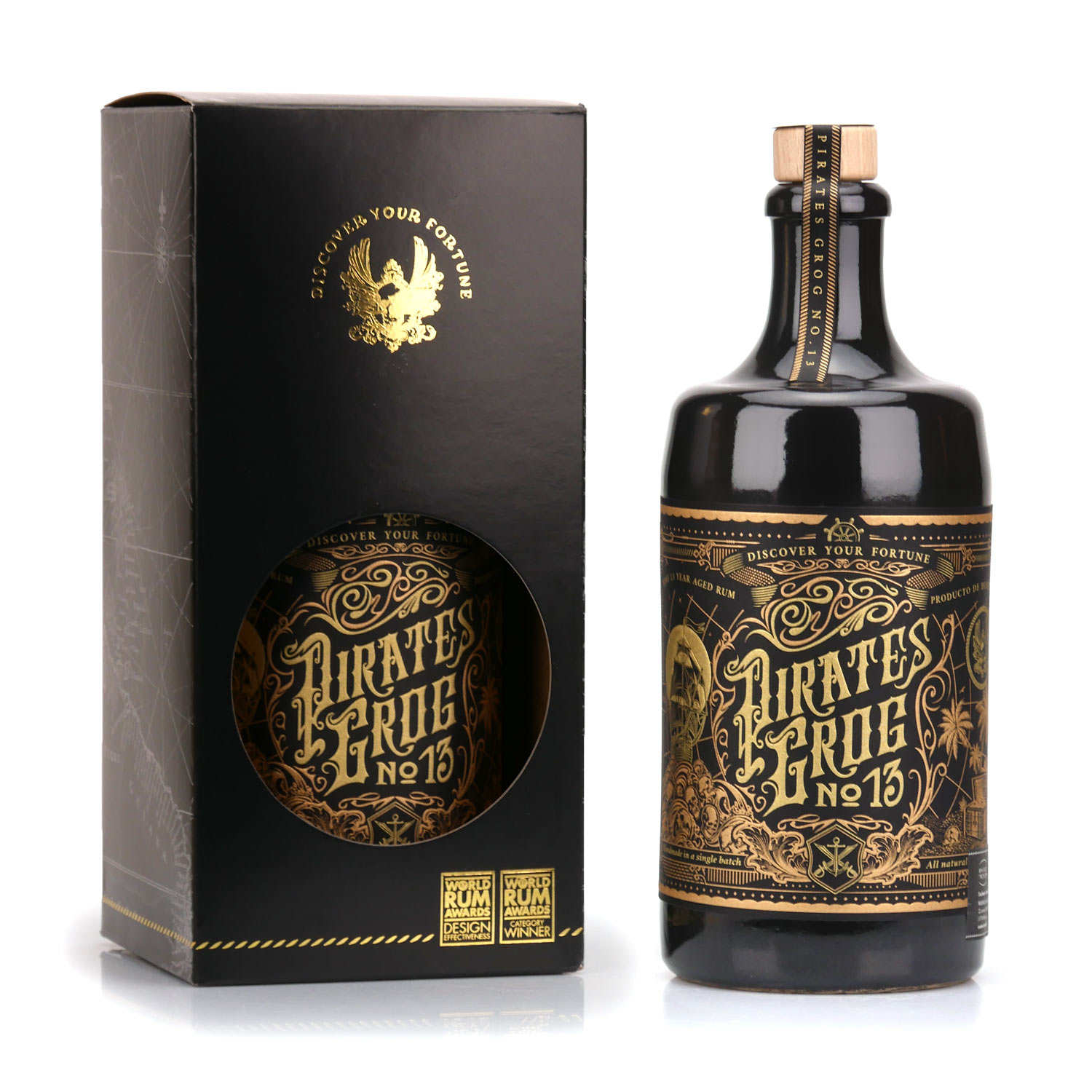 Et Une Bouteille De Rhum Pirates Des Caraïbes Pirate's Grog n°13 - Rhum du Honduras 40% - Pirate's Grog