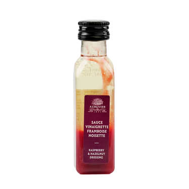 Hazelnut Raspbery Salad Sauce in sample bottle Hazelnut Raspbery Salad Sauce in sample bottle