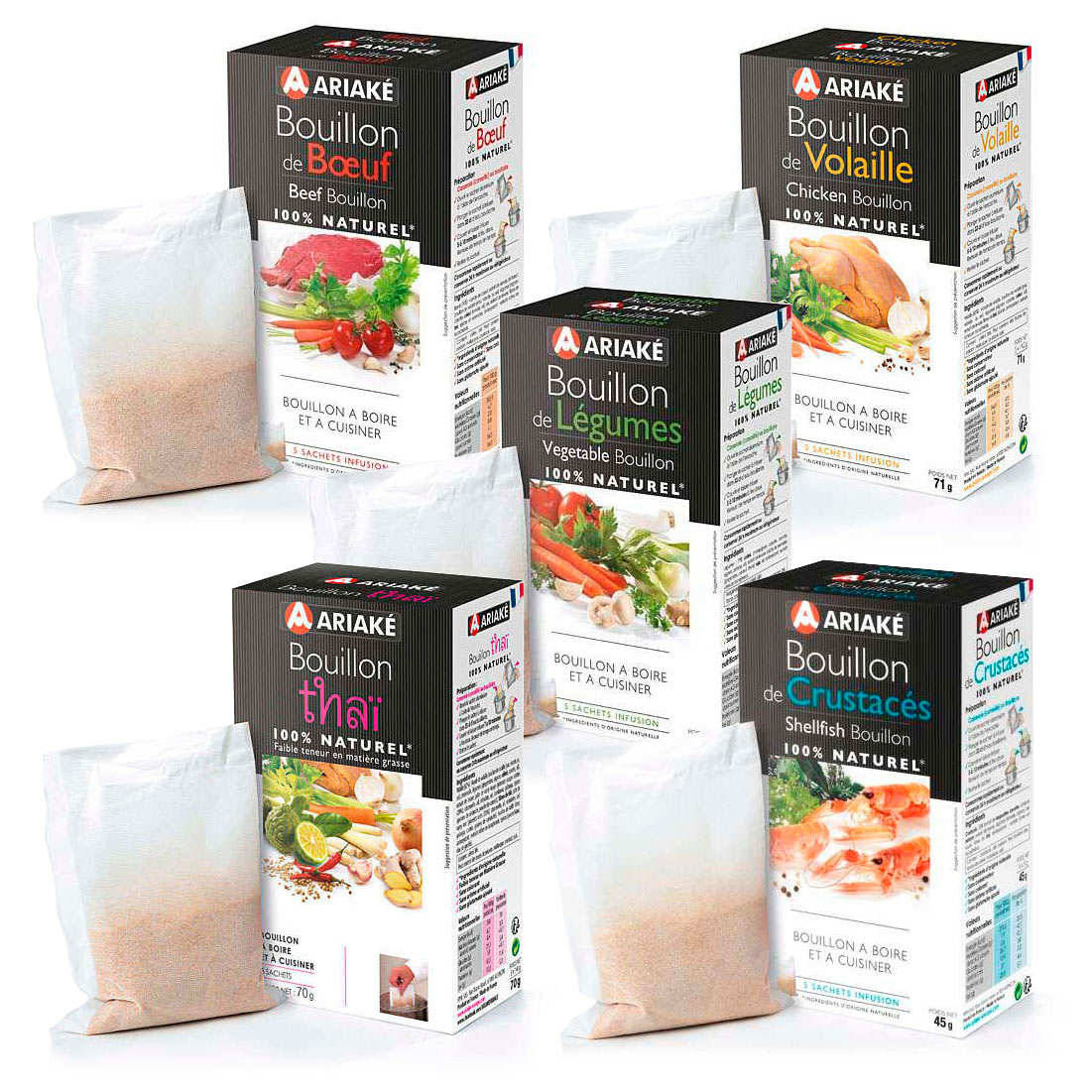 Assortiment premium de 5 bouillons Ariaké Ariaké Japan