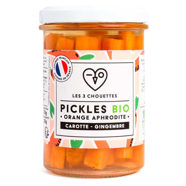 Pickles de carotte gingembre bio Les 3 Chouettes