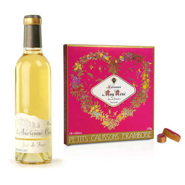 Assortiment calissons d'Aix à la framboise et Monbazillac bio Assortiment calissons d'Aix à la framboise et Monbazillac bio