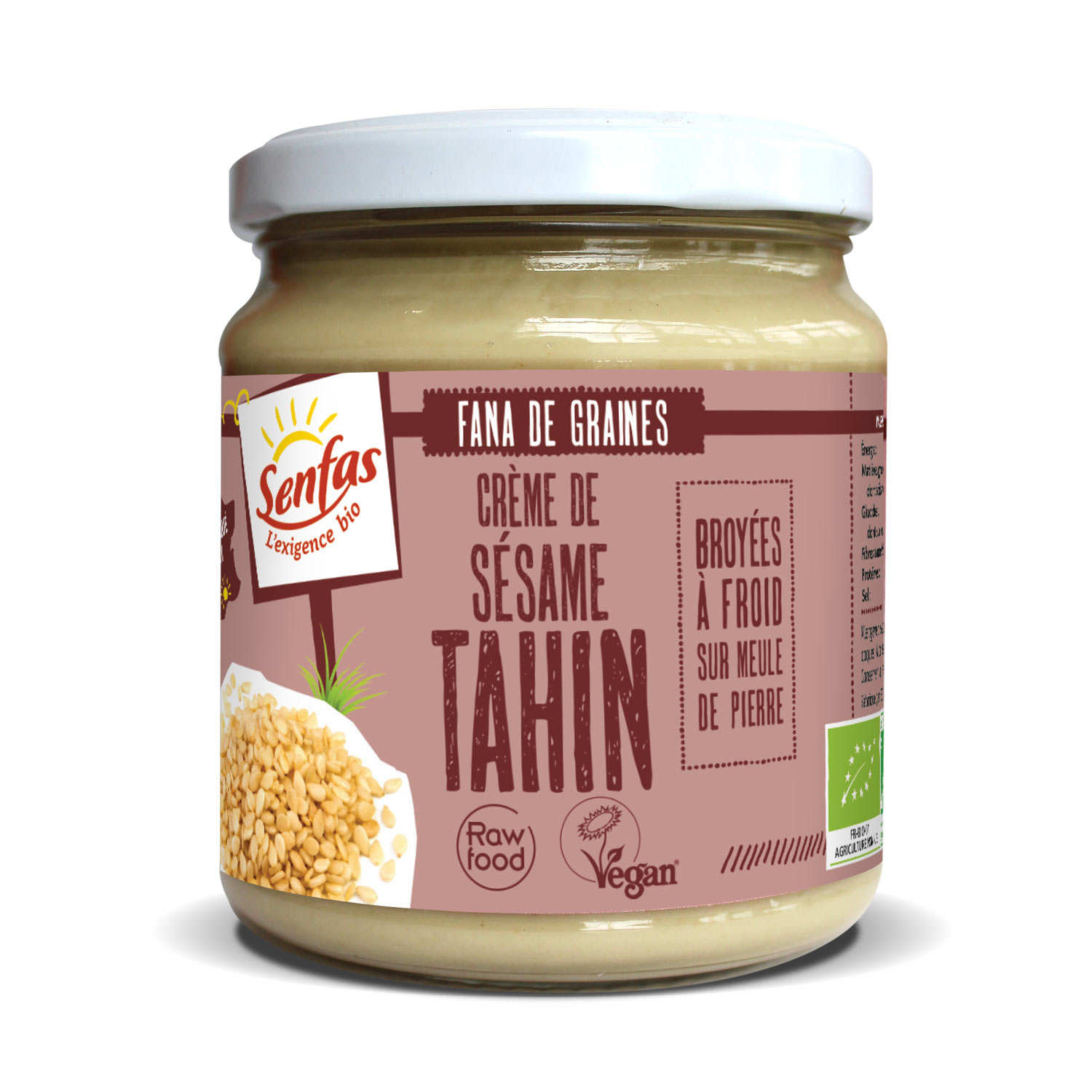 Tahin Organic White Sesame Cream Senfas
