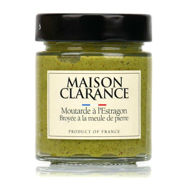 Moutarde à l'estragon broyée à la meule de pierre - Pot 140g