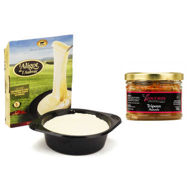 Aligot frais de l'Aubrac et ses tripoux pour 2 personnes Aligot frais de l'Aubrac et ses tripoux pour 2 personnes