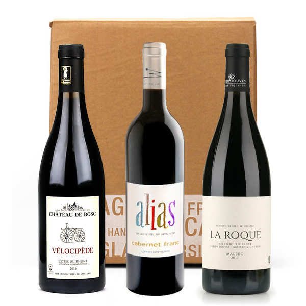 Box 3 vins rouges bio et sans sulfites