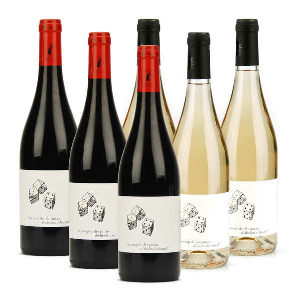 Assortiment côtes du rhône rouges et blancs bio sans soufre ajouté - 6 bouteilles de 75cl