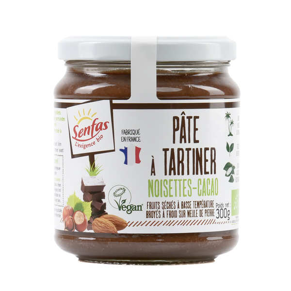 Organic Chocolate, Almonds and Hazelnuts Delight without Palm Oil Senfas
