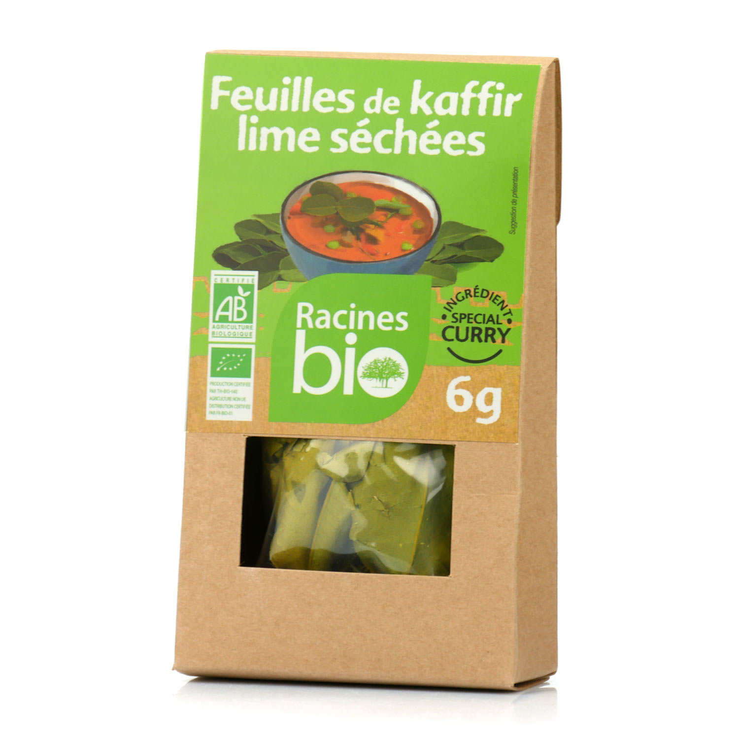 Feuilles de citron kaffir séchées bio Racines