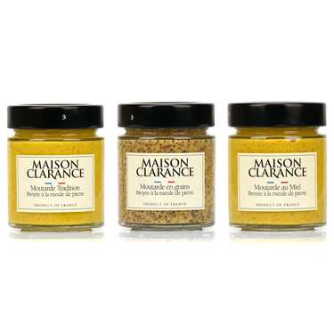 Maison Clarance’s mustards assortment Maison Clarance’s mustards assortment