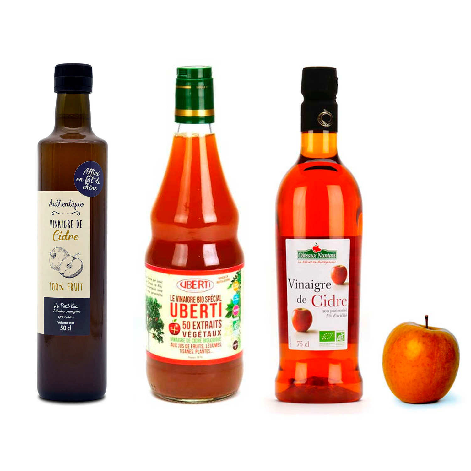 Assortiment de vinaigres de cidre bio