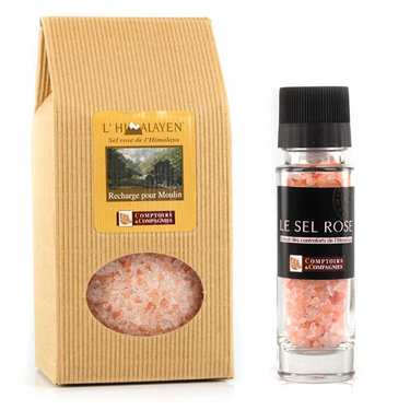 Sel rose de l'Himalaya, gros sel rose, sel de cuisine, sel rose pour moulin,  sel de bain, gros sel sec, sel 1 kg, sel Himalaya cuisine : :  Cuisine et Maison
