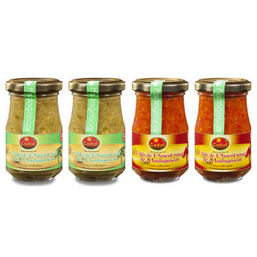 Assortiment de pâtes de piments de Madagascar Codal Assortiment de pâtes de piments de Madagascar Codal