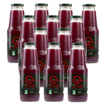 Pur jus de grenade bio Oze offre promo 12 x 1L Pur jus de grenade bio Oze offre promo 12 x 1L