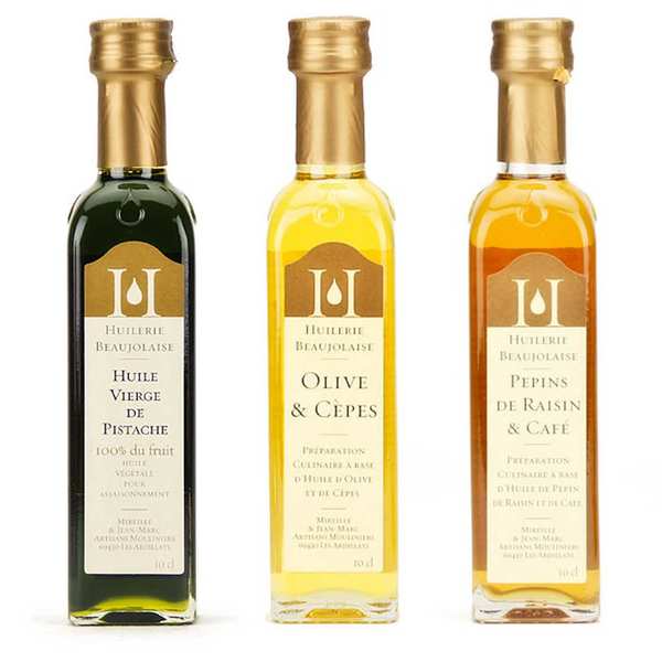 Huiles d'olive, huiles aromatisées, huiles originales Les