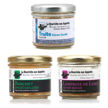 Assortiment de 3 rillettes de la mer Assortiment de 3 rillettes de la mer