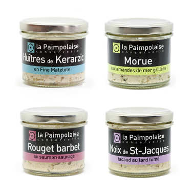 Assortiment de 4 apéritifs de la mer Assortiment de 4 apéritifs de la mer