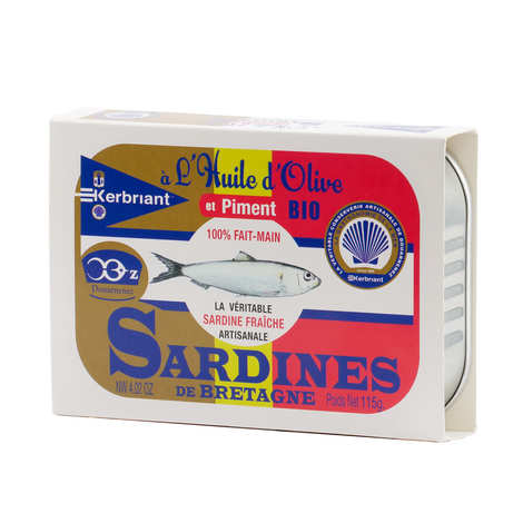 Kerbriant - Sardines à l'huile d'olive et au piment bio