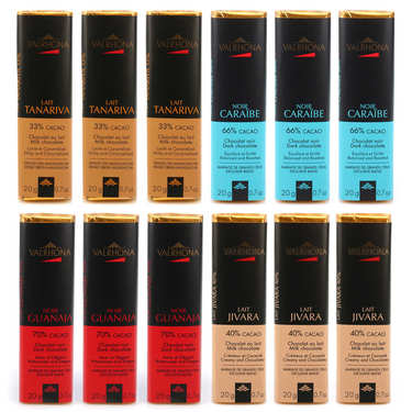 Assortiment bâtons de chocolat Valrhona Assortiment bâtons de chocolat Valrhona