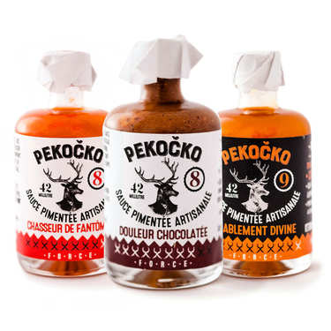 Assortiment sauces pimentées extra fortes Pekocko Assortiment sauces pimentées extra fortes Pekocko