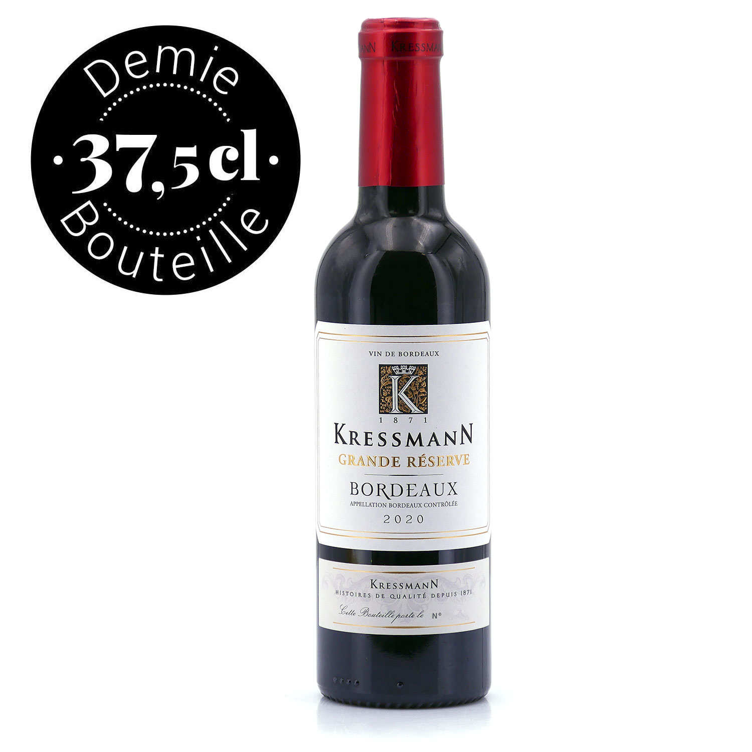 Bordeaux vin rouge AOC Grande Réserve DemiBouteille Kressmann