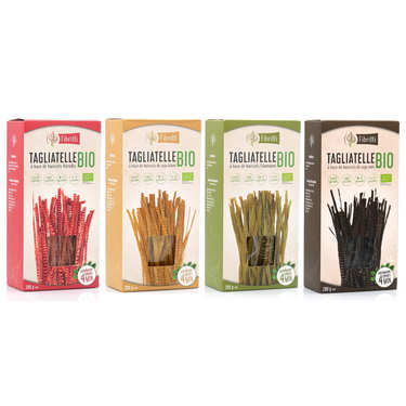 Assortiment tagliatelles à base de soja bio sans gluten Assortiment tagliatelles à base de soja bio sans gluten